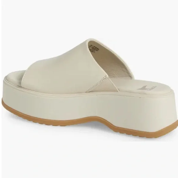 Sorel Women's Cream Platform Slide Sandals - Picture 2 of 4